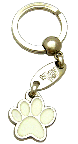 PAW MJAVHOV WHITE <br> (keyring, engraving included)